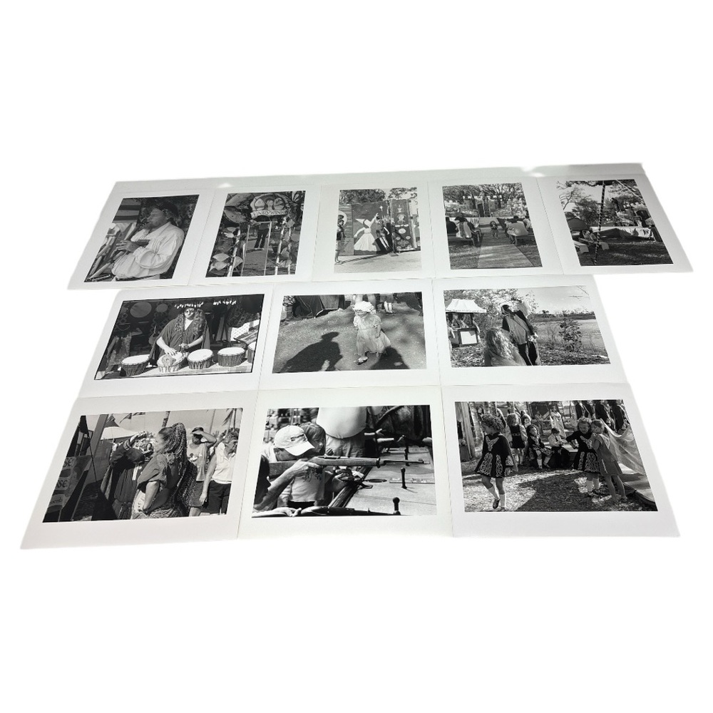 Black and White VTG renaissance fair Photography Prints Set of 11 9x11